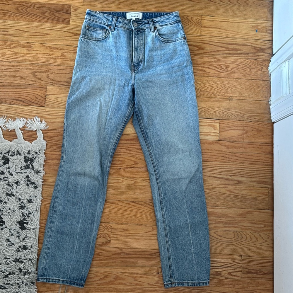 Reformation Straight Leg Jeans - Light Blue